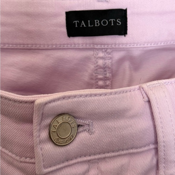 Talbots Women's Soft Pink Slim ankle Jeans Curvy fit - Picture 4 of 7